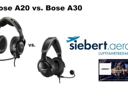 Bose A20 vs Bose A30 Aviation Headset Specs