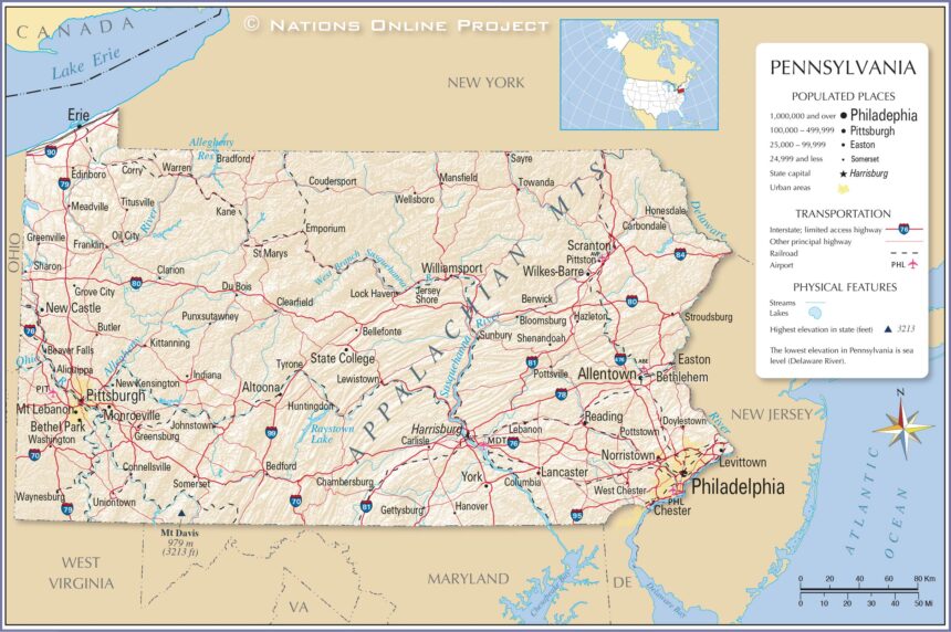 Overhead Map of Hanlin PA